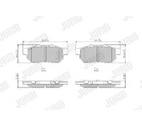 Brake pads 572134J JURID for HONDA CIVIC del Sol Mk III CIVIC MK V Hatchback