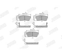 JURID 572166J Brake pad set