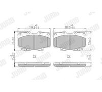 Brake pads 572253J JURID for TOYOTA LAND CRUISER 80 4 RUNNER II LAND CRUISER