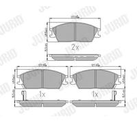 JURID 572268J Brake pad set
