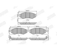 Jurid Brake Pad Set 572407J – Disc Brake for Chevrolet/Daewoo/Saab (Lanos, Tosca, Evanda)