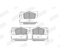 Brake pads 572432J JURID for HONDA S2000 CIVIC VII Hatchback