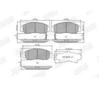 JURID 572449J Brake pad set