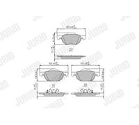 Jurid Brake Pad Set 572480J - Disc Brake for Honda Civic X, Accord VII, Tourer, Aerodeck