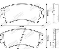 Brake pads 572482J JURID for MAZDA 6 Hatchback 6 Saloon 6 Station Wagon
