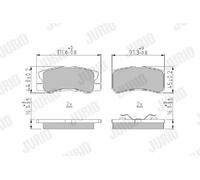 JURID 572498J Brake pad set