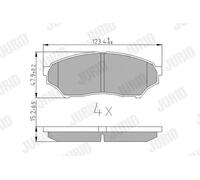 JURID 572499J Brake pad set