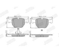 JURID 572507J Brake pad set