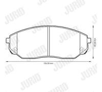 Brake pads 572511J JURID for MAZDA KIA