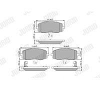 JURID 572526J Brake pad set