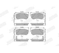 Brake pads 572527J JURID for HYUNDAI KIA