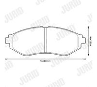 JURID 572539J Brake pad set