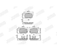 JURID 572544J Brake pad set