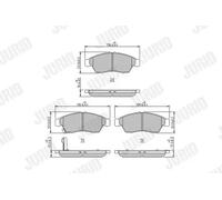 JURID 572545J Brake pad set