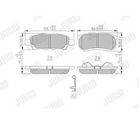JURID 572547J Brake pad set