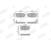 JURID 572549J Brake pad set