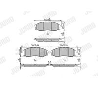 JURID 572551J Brake pad set