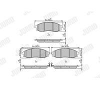 JURID 572551J Brake pad set