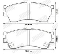 JURID 572560J Brake pad set
