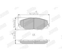 JURID 572569J Brake pad set