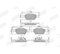 JURID 572576J Brake pad set
