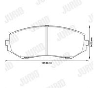 JURID 572584J Brake pad set