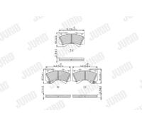 JURID 572599J Brake pad set