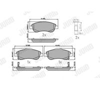 JURID 572605J Brake pad set