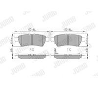BRAKE PAD SET DISC BRAKE 572610J FOR NISSAN ARMADA/III/SUV NP300/FRONTIER 2.5L