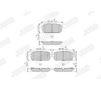 JURID 572613J Brake pad set
