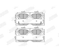 JURID 572618J Brake pad set