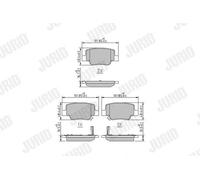 JURID 572623J Brake pad set