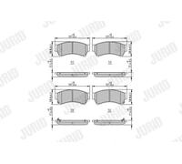 JURID 572628J Brake pad set