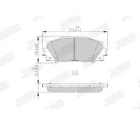 JURID 572631J Brake pad set