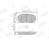 JURID 572636J Brake pad set