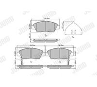 JURID 572637J Brake pad set