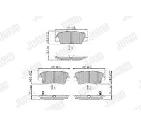 JURID 572639J Brake pad set