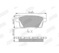 Jurid Brake Pad Set 572644J – Disc Brake for Mazda CX-7, CX-9 (2.3L/2.2L/3.5L)