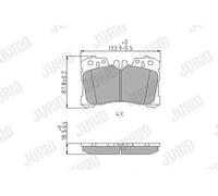 JURID 572647J Brake pad set