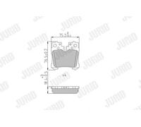 Brake pads 572648J JURID for LEXUS LS