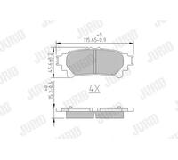 JURID 572656J Brake pad set