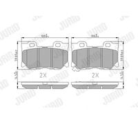 Brake pads 572659J JURID for NISSAN INFINITI