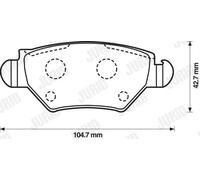 JURID 573010J Brake pad set
