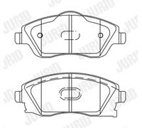 Brake pads 573011J JURID for OPEL MERIVA A MPV CORSA C COMBO Box Body/MPV