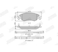 Jurid Brake Pad Set 573026J - Disc Brake for Citroen C5 I/II