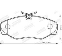 Brake pads 573058J JURID for RENAULT NISSAN OPEL