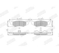 Brake pads 573069J JURID for CHRYSLER DODGE PLYMOUTH