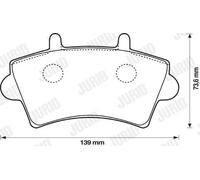 BRAKE PAD SET DISC BRAKE 573107J FOR RENAULT MASTER/II/Platform/Chassis/Van 3.0L
