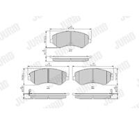 JURID 573118J Brake pad set