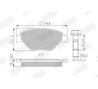 JURID 573123J Brake pad set